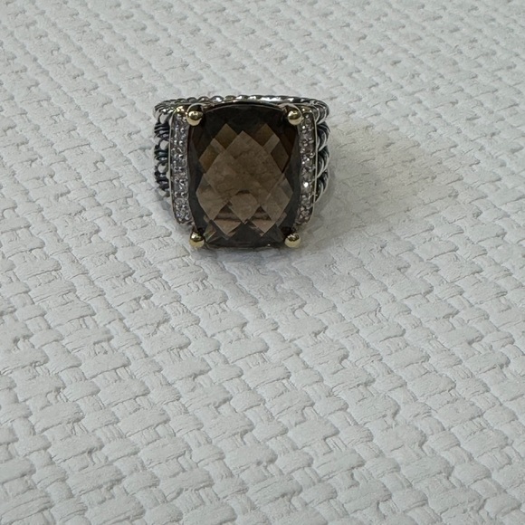 David Yurman Smokey Quartz and Diamond Wheaton ring - Picture 6 of 8